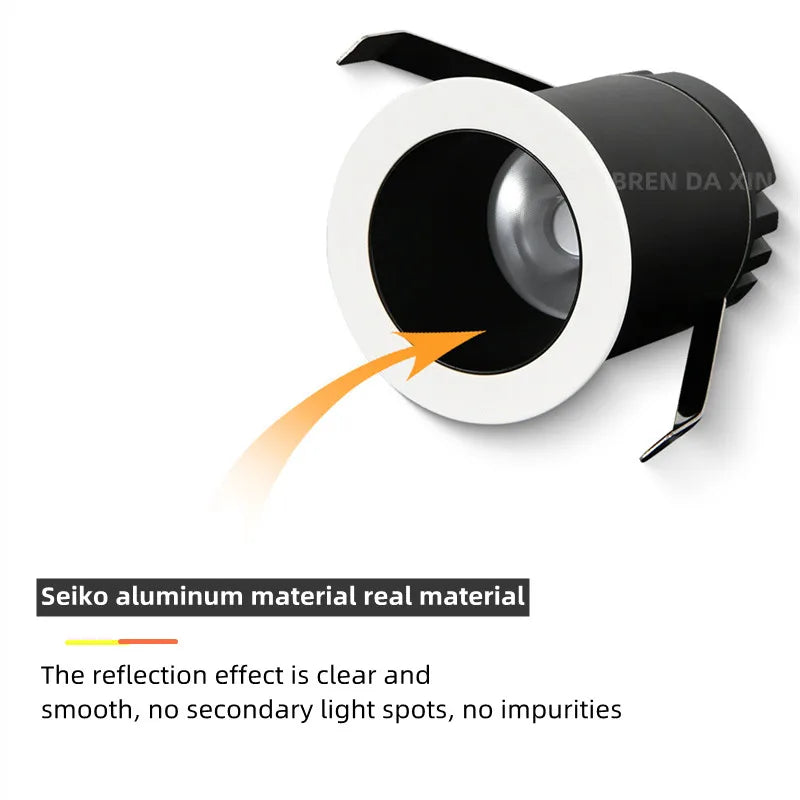 Dimmable Anti-glare Mini LED Downlight Spotlights 3W5W7W10W12W15W Recessed Ultra-thin COB Sky Flower Lamp Cabinet Home Lighting