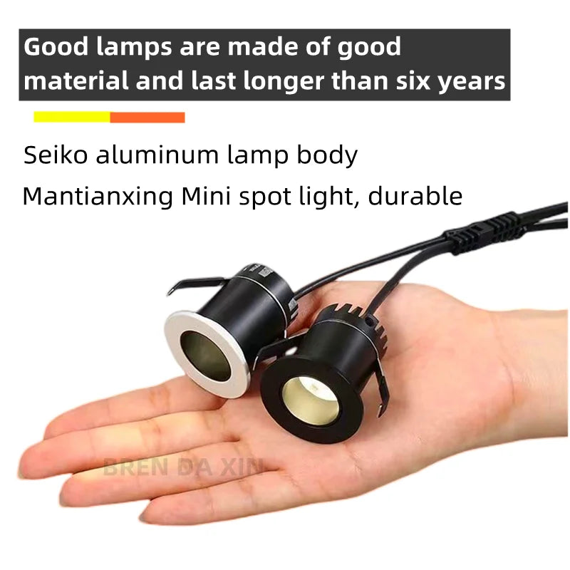 Dimmable Anti-glare Mini LED Downlight Spotlights 3W5W7W10W12W15W Recessed Ultra-thin COB Sky Flower Lamp Cabinet Home Lighting